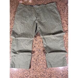 Dixxon D-Flex Chino Pants Mens 44x30 Olive Green Straight Leg Stretch Trousers